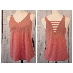 NWT TOAD&CO XS Swifty Strappy Tank Top Guava Heather Athletic Built-In Bra